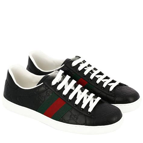 all black gucci sneakers men's|authentic gucci sneakers for men.